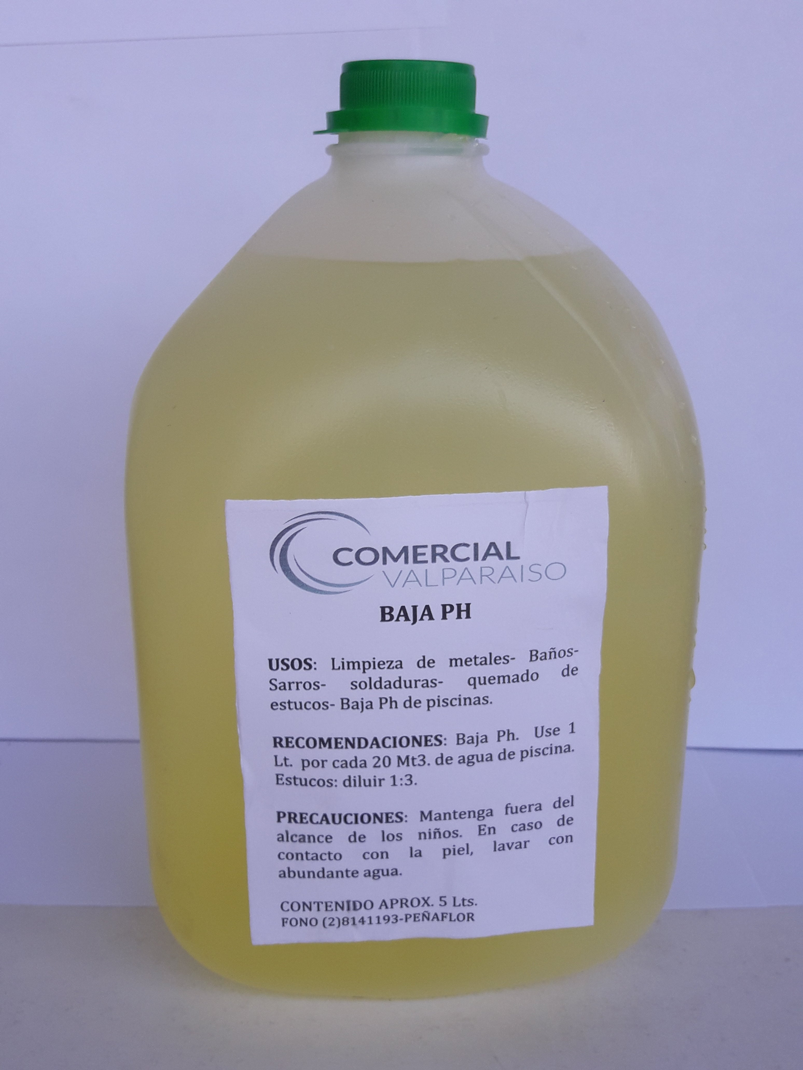 Baja Ph Liquido envase 5Lts.